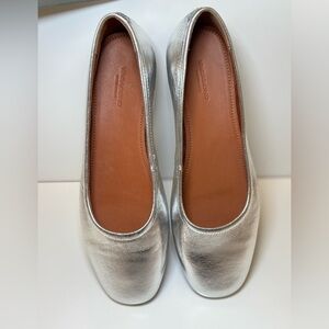 Brand New Vagabond Women's Jolin Metallic Leather Ballet Pump in Silver